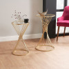 Liberty Glass and Gold Metal Small Side Table
