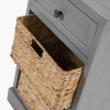 Devonshire Grey Pine Wood 1 Drawer 2 Basket Unit