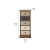 Loft Sage Multicoloured Pine Wood 5 Drawer Unit