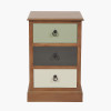 Loft Pine Wood Sage Multicoloured 3 Drawer Unit