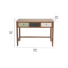 Loft Sage Multicoloured Pine Wood 3 Drawer Desk