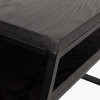 Mashiko S/2 Black Ash Veneer and Black Metal Coffee Tables