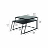 Mashiko S/2 Black Ash Veneer and Black Metal Coffee Tables