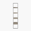 Jersey Concrete Effect Wood & Black Iron 4 Shelf Unit