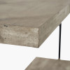 Jersey Concrete Effect Wood Veneer and Black Metal 5 Shelf Unit