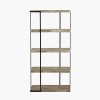 Jersey Concrete Effect Wood & Black Iron 5 Shelf Unit