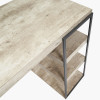 Jersey Concrete Effect Wood Veneer and Black Metal Desk