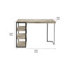 Jersey Concrete Effect Wood Veneer and Black Metal Desk