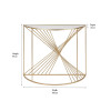 Liberty Glass and Gold Metal Half Moon Console Table