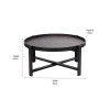 Marmara Dark Grey Oak Veneer Coffee Table