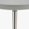Seline Grey Enamel and Silver Metal Side Table