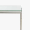 Elysee Mirrored Glass and Silver Metal Console Table