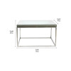 Elysee Mirrored Glass and Silver Metal Square Coffee Table