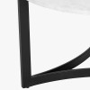 Hendrick White Marble and Black Metal Coffee Table