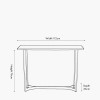 Hendrick White Marble and Black Metal Console Table