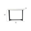 Hendrick White Marble and Black Metal Console Table