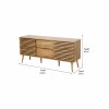 Larvik Natural Eucalyptus Wood 2 Door 2 Drawer Sideboard