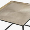 Franklin Gold Cast and Black Metal Coffee Table