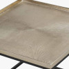 Franklin Gold Cast and Black Metal Coffee Table