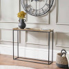 Franklin Gold Cast and Black Metal Console Table