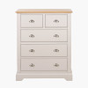 Fairford Oak & Parchment White 5 Drawer Unit
