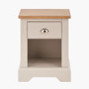 Fairford Oak White 1 Drawer Bedside Unit