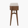 Elias Dark Ash Wood Retro 2 Drawer Console Table