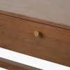 Elias Dark Ash Wood Retro 2 Drawer Console Table