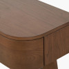 Elias Dark Ash Wood Retro 2 Drawer Console Table