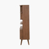 Elias Dark Ash Wood Retro 2 Door, 6 Niche Shelf Unit