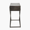 Adriano Peppercorn Leather Console Table