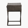 Adriano Peppercorn Leather Side Table
