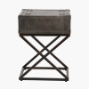 Adriano Peppercorn Leather Side Table