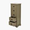 Croft Olive Pine Wood 5 Drawer Unit