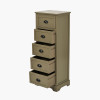 Croft Olive Pine Wood 5 Drawer Unit