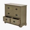 Croft Olive Pine Wood 6 Drawer Unit
