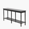 Heritage Black Pine Wood Large Console Table