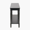 Heritage Black Pine Wood Large Console Table