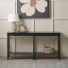 Heritage Black Pine Wood Large Console Table