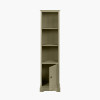 Croft Olive Pine Wood Slim 1 Door 3 Shelf Unit