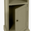 Croft Olive Pine Wood Slim 1 Door 3 Shelf Unit