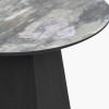 Myana Jade Marble Effect and Dark Brown Oak Veneer Side table