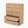 Eversley Oak Effect Veneer 5 Drawer Unit