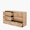 Eversley Oak Effect Veneer 6 Drawer Unit