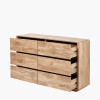 Eversley Oak Effect Veneer 6 Drawer Unit