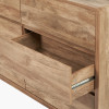 Eversley Oak Effect Veneer 6 Drawer Unit