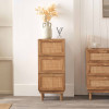 Henrik Natural Rattan 3 Drawer Tall Unit