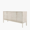 Gio White Sand Acacia Wood 4 Door Sideboard