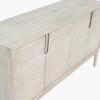 Gio White Sand Acacia Wood 4 Door Sideboard
