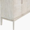 Gio White Sand Acacia Wood 4 Door Sideboard